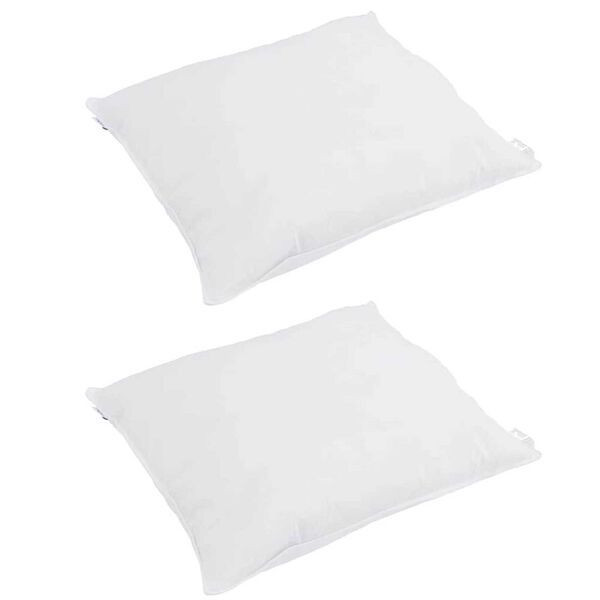 vidaXL Pillow with Pillow 2 pcs White 15.75 x 15.75 in Feather