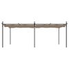 vidaXL Pergola with Retractable Roof Taupe 231.9"x115"x90.6"