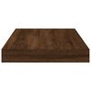 vidaXL Wall Shelf Set of 4 Brown Oak Engineered Wood 15.7x3.9x0.6 in