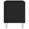 vidaXL Record Cabinet Black Engineered wood, Iron Medium Cabinet