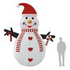vidaXL Inflatable Snowman Multicolor