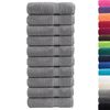 vidaXL Hand Towel Set of 10 Grey 100% cotton 19.7 x 39.4 in Hand Towel