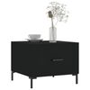 vidaXL Coffee Table Black Engineered wood Medium Square