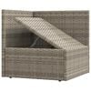 vidaXL Garden Lounge Set Grey PE Rattan, Powder-Coated Steel Standard