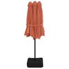 vidaXL Garden Parasol Terracotta, Dark Grey Powder-coated iron, Polyester