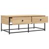 vidaXL Coffee Table Sonoma Oak Engineered Wood, Metal Medium