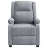 vidaXL Massage Recliner Light Gray Fabric