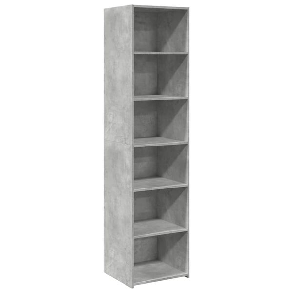 vidaXL Highboard Concrete Gray Engineered wood 72.8 in Tall Highboard