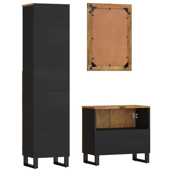 vidaXL Bathroom Furniture Set Honey Brown