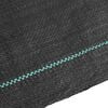 vidaXL Weed Membrane Black with green stripes Polypropylene 4.9 x 32.8 ft