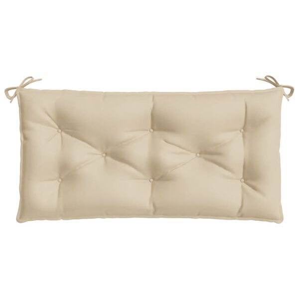 vidaXL Garden Bench Cushion Beige 100% Polyester, Hollow Fiber Filling