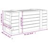 vidaXL Storage Box White Solid pinewood Medium Storage Box Rectangular