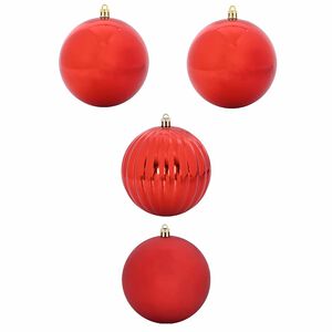 vidaXL Christmas Bauble Set 4 pcs Red XXL