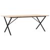 vidaXL Dining Table Natural Wood Solid Pine Wood Large Durable