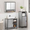vidaXL Bathroom Furniture Set Grey Sonoma Engineered wood, metal, glass