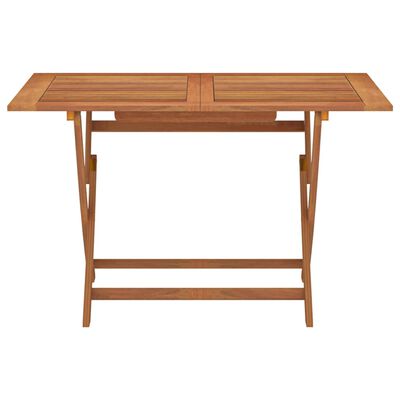 vidaXL Folding Patio Table 47.2"x27.6"x29.5" Solid Wood Eucalyptus