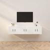 vidaXL Wall-mounted TV Cabinet Set of 3 White Engineered wood