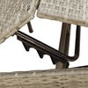 vidaXL Sun Lounger Grey PE rattan, powder-coated steel Large