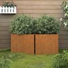 vidaXL Planter Set of 2 Rusty Corten Steel Medium Durable