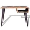 vidaXL Desk Multi-color Reclaimed wood, Painted iron 43.3 x 19.7 x 31.5 in