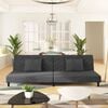 vidaXL Sofa Bed Dark Gray Velvet (100% polyester), wood, plastic 2-Seater