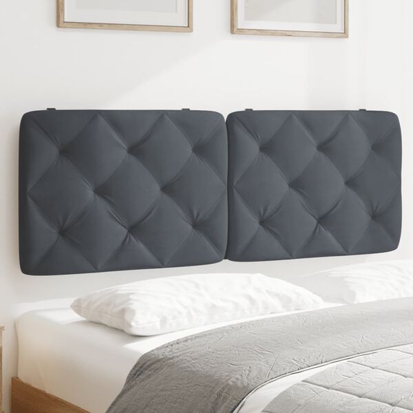 vidaXL Headboard Cushion Dark Grey Velvet 55.1 in Headboard Cushion