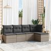 vidaXL Garden Sofa Set Grey, Dark Grey