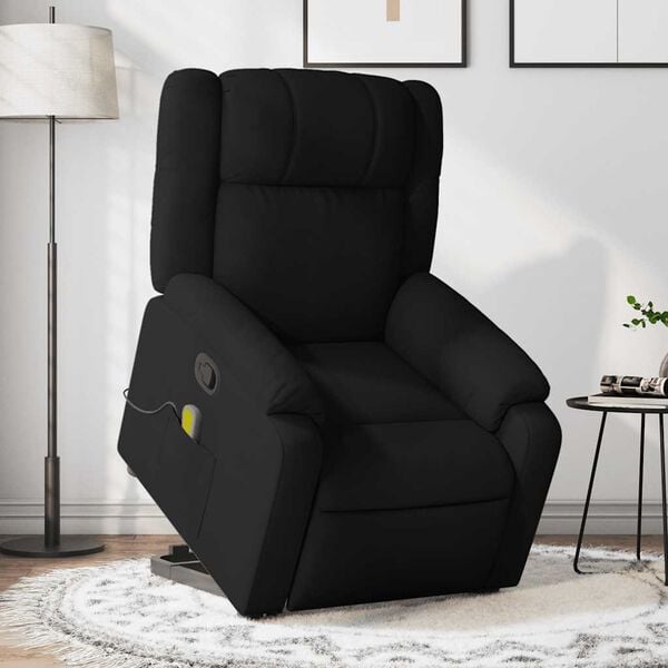 vidaXL Stand Up Massage Recliner Chair Black