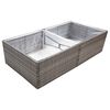 vidaXL Garden Planter Grey and clear