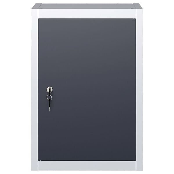 vidaXL Wall Mounted Tool Cabinet Industrial Style Metal Gray and Black