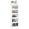 vidaXL Book Cabinet White Solid pine wood Medium Book Cabinet