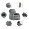 vidaXL Massage Recliner Chair Gray