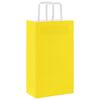 vidaXL Paper Bags 50 pcs with Handles Yellow 21x11x36 cm