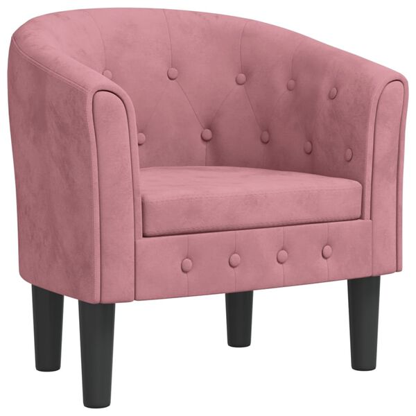 vidaXL Tub Chair Pink Velvet