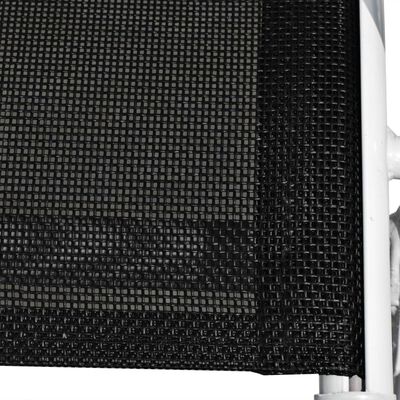 vidaXL Stackable Patio Chairs 4 pcs Steel and Textilene Black