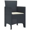 vidaXL Garden Chair 4 pcs Anthracite 53 x 49 x 85 cm PP