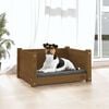 vidaXL Dog Bed Honey Brown Solid Pine Wood Small Durable Dog Bed
