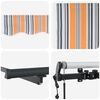 vidaXL Retractable Awning Multicolour 118.11 x 98.43 in