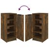 vidaXL Shoe Cabinet Smoked Oak Engineered Wood