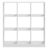 vidaXL Bookcase White Engineered wood Medium Bookcase Rectangular