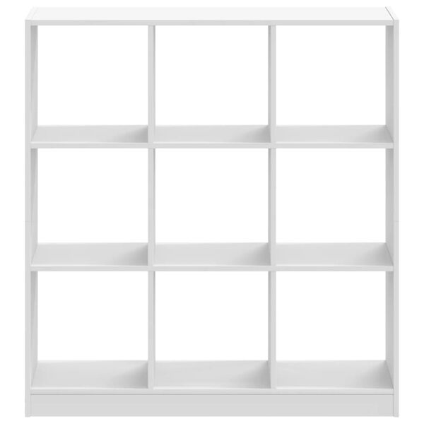 vidaXL Bookcase White Engineered wood Medium Bookcase Rectangular
