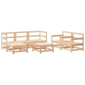vidaXL Garden Lounge Set Natural wood Solid pine wood, untreated Large