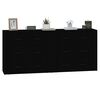 vidaXL Sideboard Set of 2 Black Engineered wood Normal Sideboard