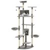 vidaXL Cat Tree Grey and White Engineered wood Large Cat Playground
