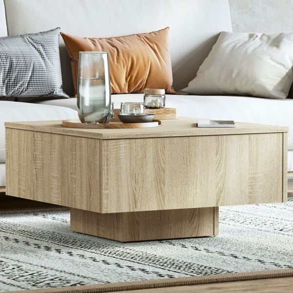 vidaXL Coffee Table Sonoma Oak Engineered Wood Medium Durable