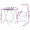 vidaXL Bistro Set with Cushion 3 pcs Oil Natural Solid Acacia Wood