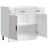 vidaXL Kitchen Base Cabinet High Gloss White Engineered Wood