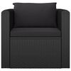 vidaXL Garden Lounge Set Black Powder-coated steel Medium