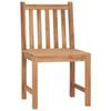 vidaXL Garden Chair Set of 2 Teak Brown Solid Teak Wood Standard