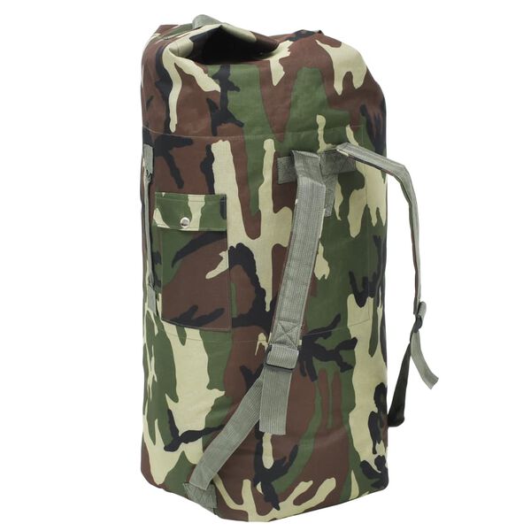 vidaXL Army-Style Duffel Bag 22.5 gal Camouflage